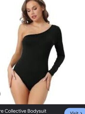 FUTURE COLLECTIVE One Shoulder Bodysuit - Size Medium 🆕
